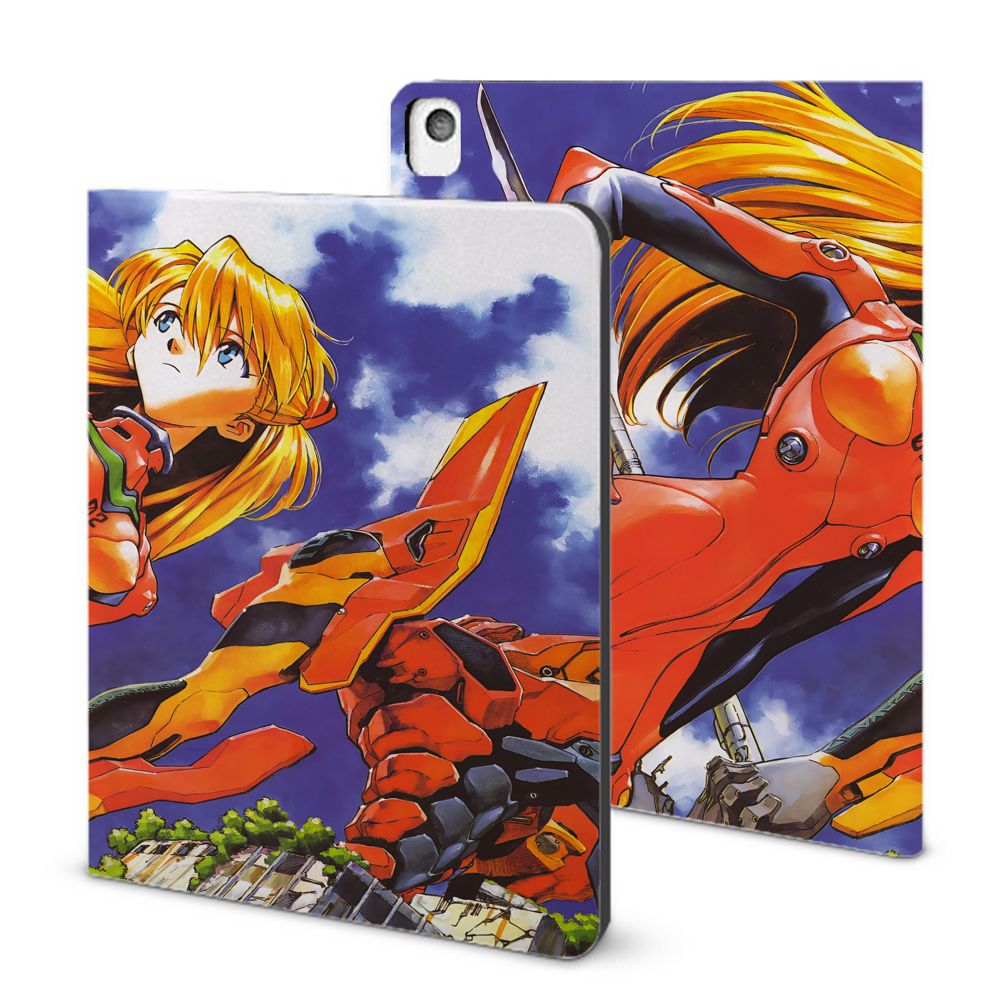 （画像用） EVA 新世紀エヴァンゲリオン IPadケース ペンホルダー付き ブックスタイルデザイン